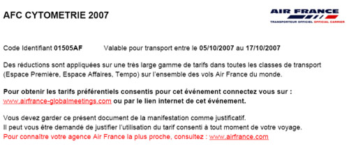 Reduction Air France