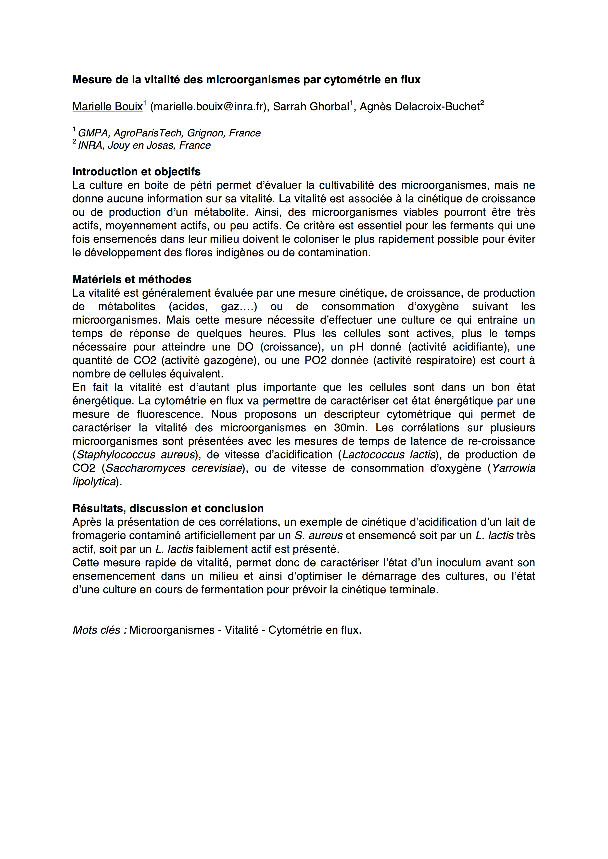 Exemple de résumé Exemple de résumé